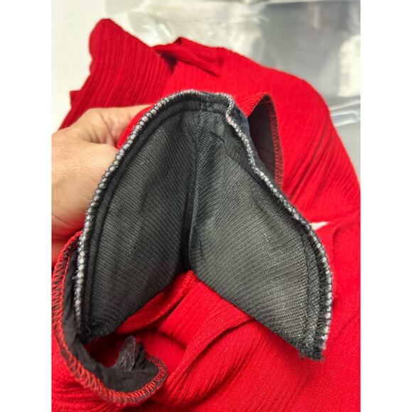 Vintage Scarlett Union Tag Ribbed Long Sleeve Red Dress Size 1 Bodycon USA Made - Picture 15 of 16